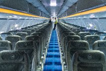 Illuminated cabin of Lufthansa Airbus A320 - 01 Illuminated cabin of Lufthansa Airbus A320 - 01